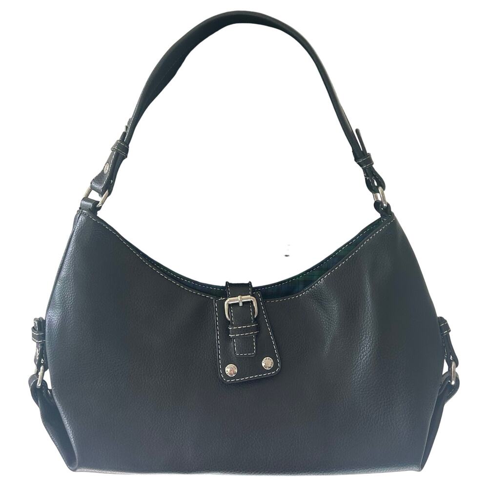 Vintage Tommy Hilfiger leather Black Hobo purse Y2K Shoulder Bag minimalist